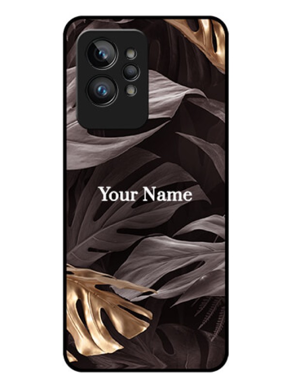 Custom Realme Gt 2 Pro 5G Personalised Glass Phone Case - Wild Leaves digital paint Design
