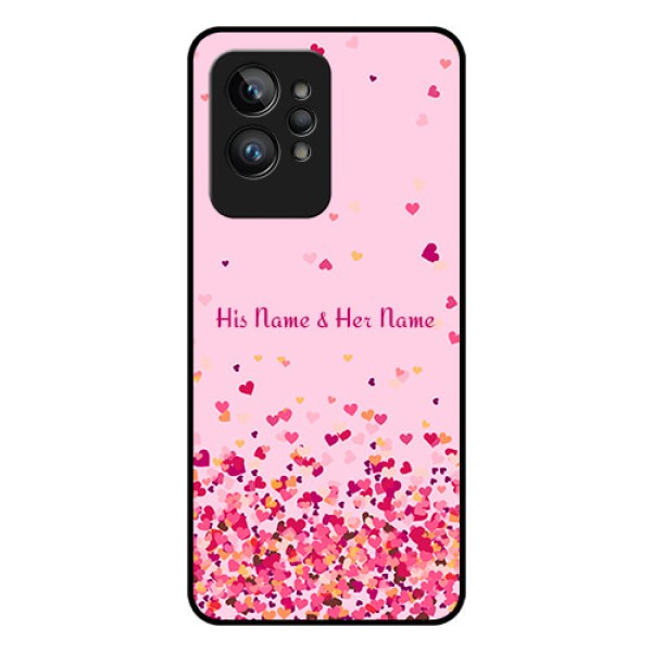 Realme Gt 2 Pro 5G Photo Printing on Glass Case - Floating Hearts Design Realme Gt 2 Pro 5G Photo Printing on Glass Case - Floating Hearts Design