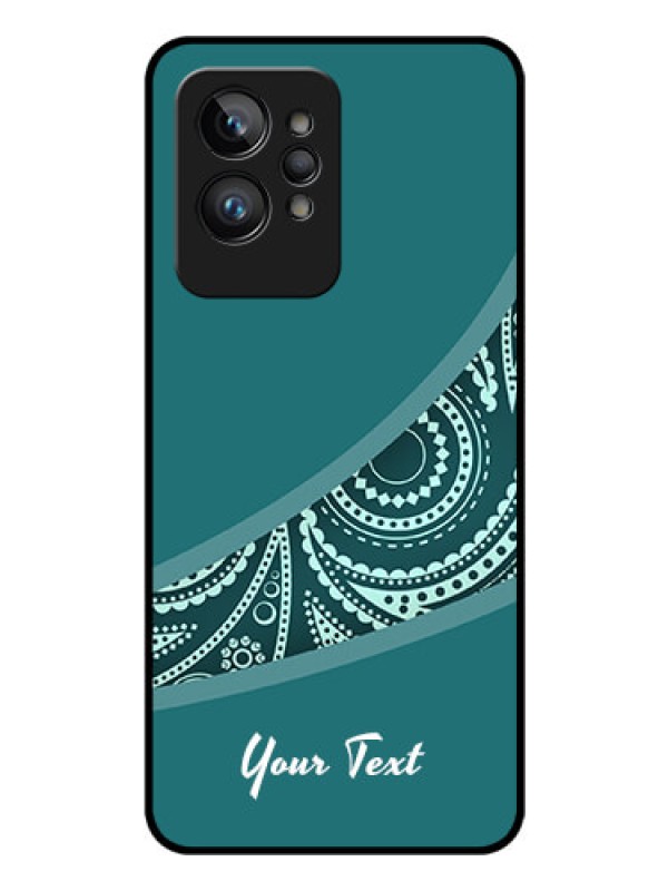 Custom Realme Gt 2 Pro 5G Photo Printing on Glass Case - semi visible floral Design