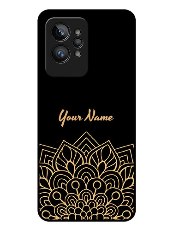 Custom Realme Gt 2 Pro 5G Custom Glass Phone Case - Golden mandala Design
