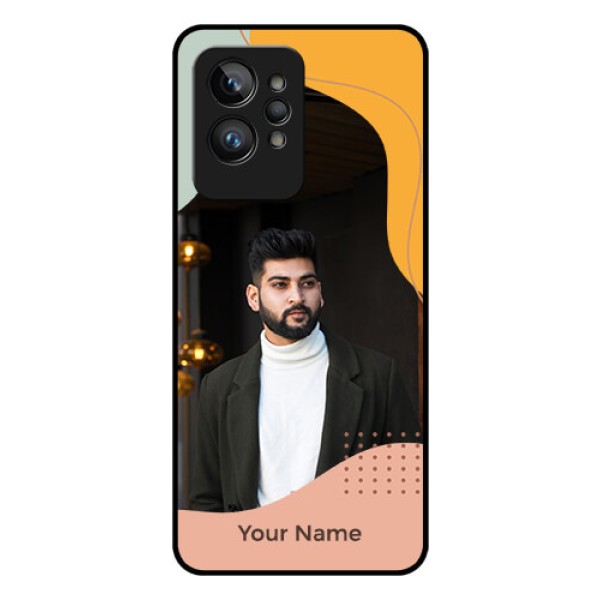 Realme Gt 2 Pro 5G Personalized Glass Phone Case - Tri-coloured overlay design Realme Gt 2 Pro 5G Personalized Glass Phone Case - Tri-coloured overlay design