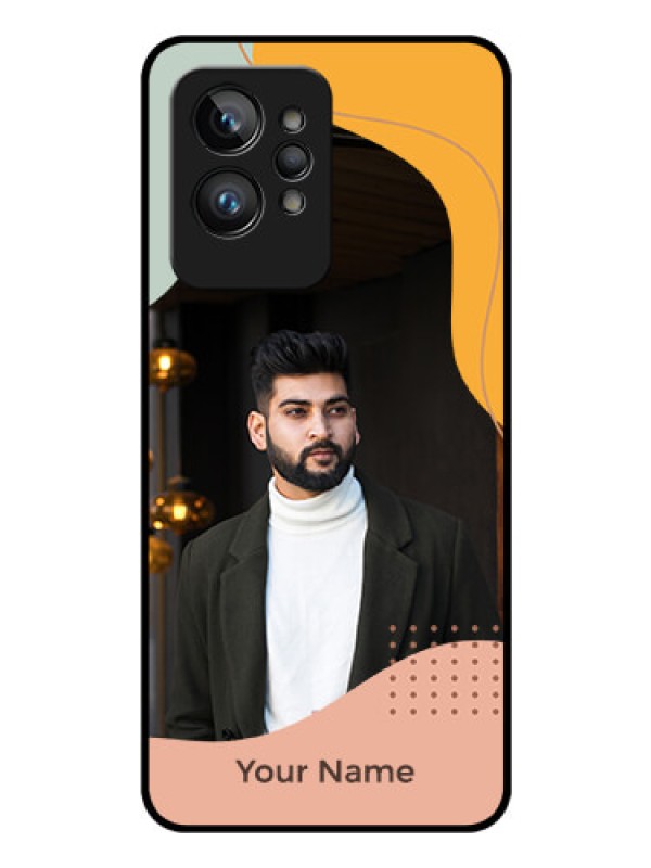 Custom Realme Gt 2 Pro 5G Personalized Glass Phone Case - Tri-coloured overlay design