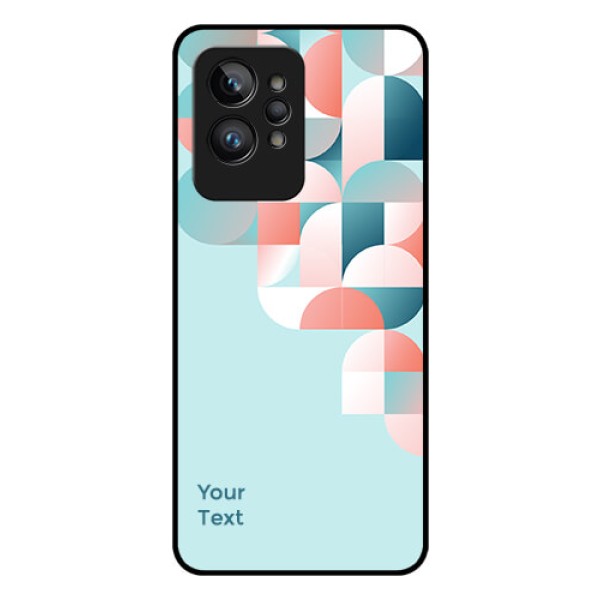 Realme Gt 2 Pro 5G Custom Glass Phone Case - Stylish Semi-circle Pattern Design Realme Gt 2 Pro 5G Custom Glass Phone Case - Stylish Semi-circle Pattern Design