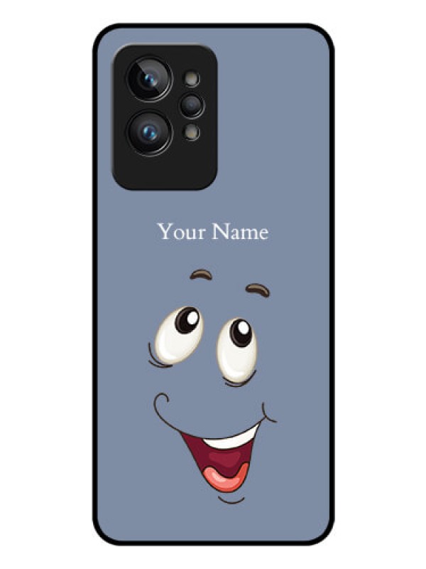 Custom Realme Gt 2 Pro 5G Photo Printing on Glass Case - Laughing Cartoon Face Design