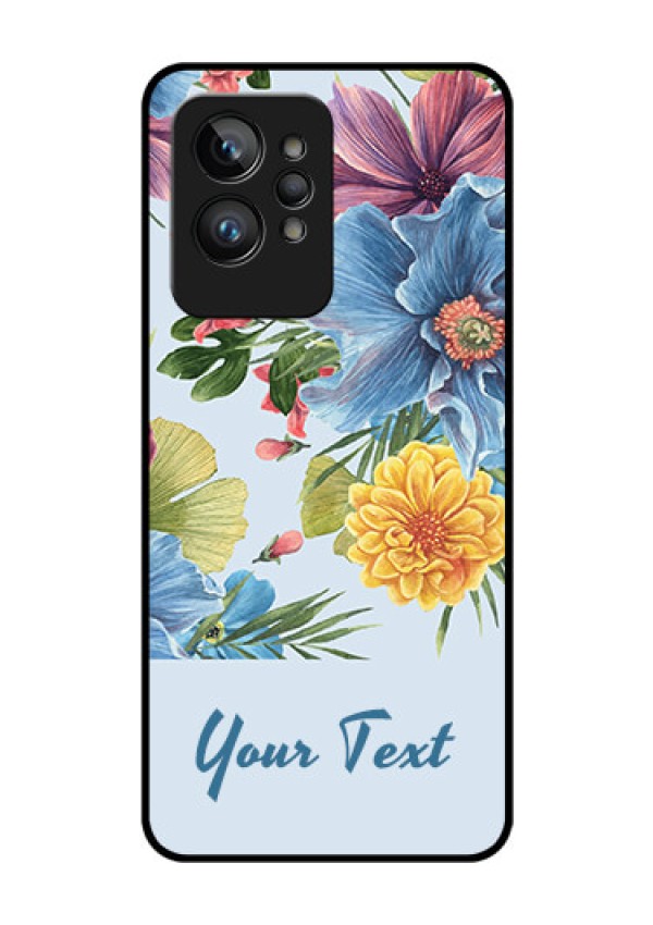 Realme Gt 2 Pro 5G Custom Glass Mobile Case - Stunning Watercolored Flowers Painting Design