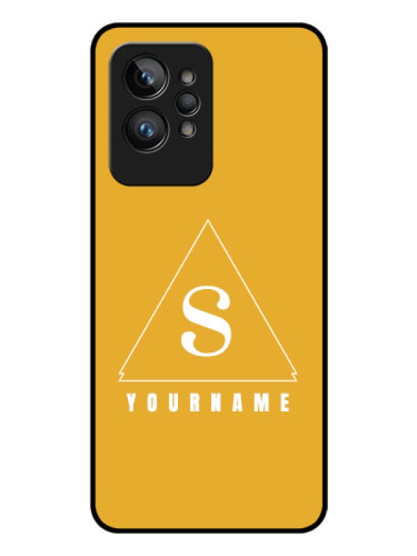 Custom Realme Gt 2 Pro 5G Personalized Glass Phone Case - simple triangle Design