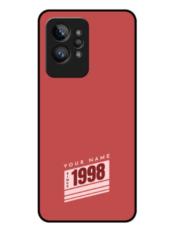 Custom Realme Gt 2 Pro 5G Custom Glass Phone Case - Red custom year of birth Design