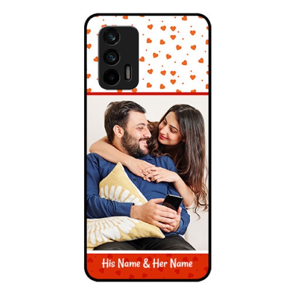 Realme GT 5G Custom Glass Phone Case - Orange Love Symbol Design