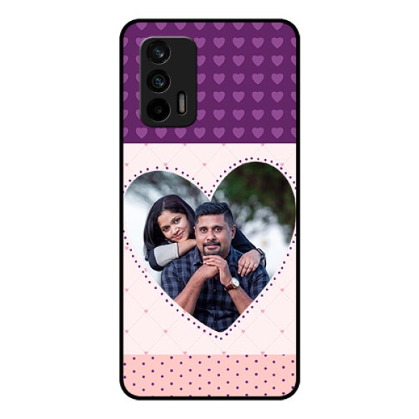 Realme GT 5G Custom Glass Phone Case - Violet Love Dots Design