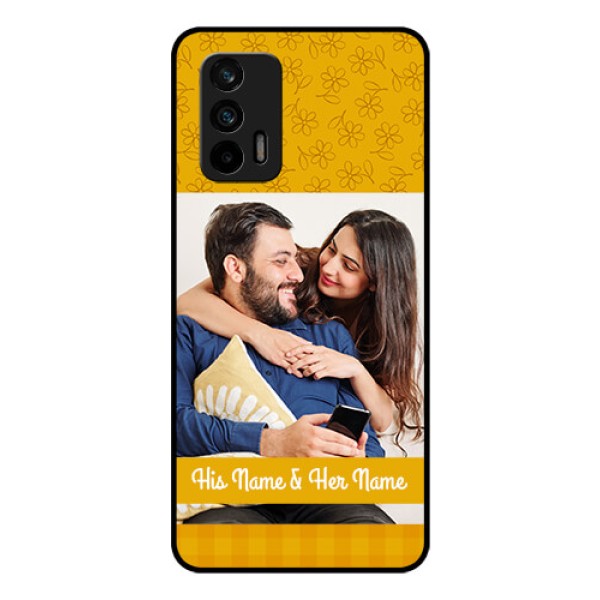 Realme GT 5G Custom Glass Mobile Case - Yellow Floral Design