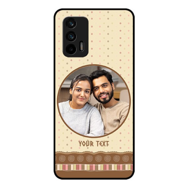 Realme GT 5G Custom Glass Mobile Case - Brown Dotted Mobile Case Design