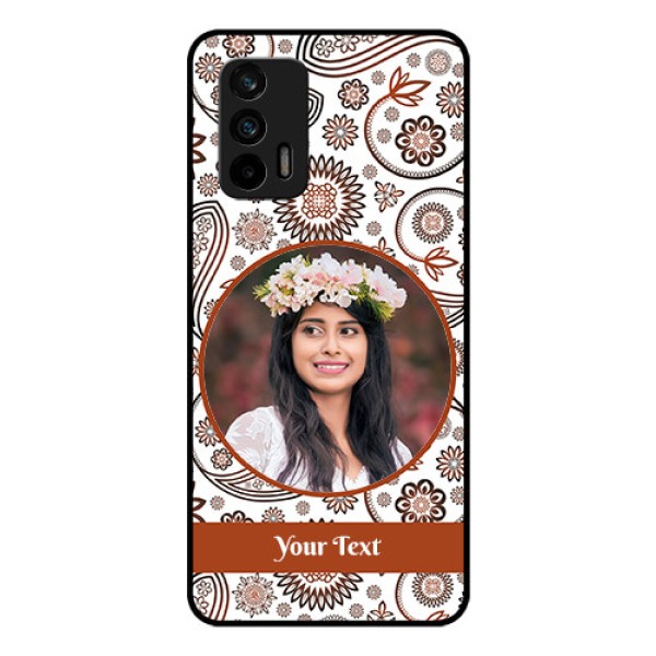 Realme GT 5G Custom Glass Mobile Case - Abstract Floral Design 