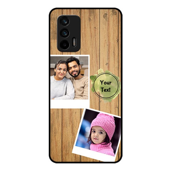 Realme GT 5G Custom Glass Phone Case - Wooden Texture Design