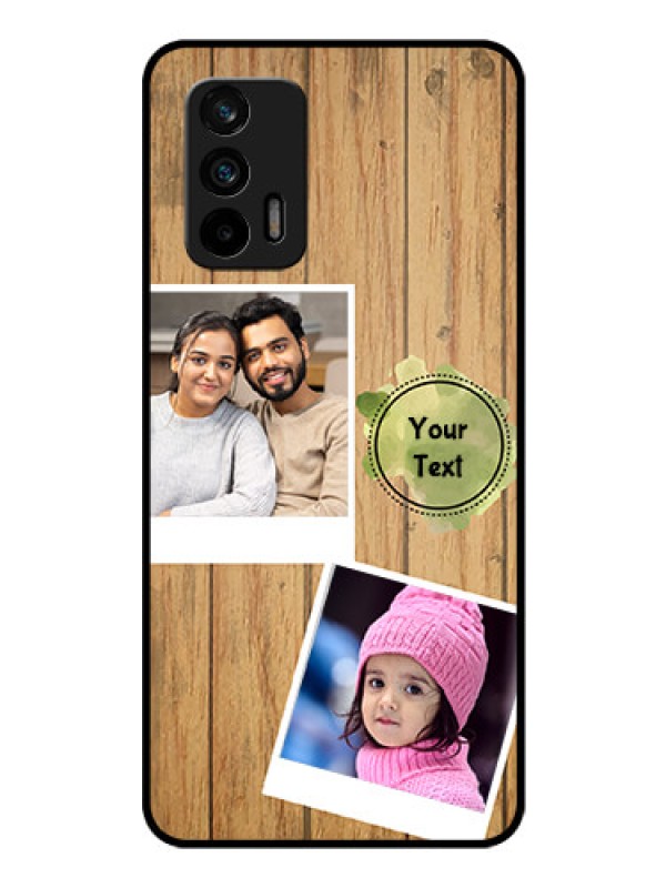 Custom Realme GT 5G Custom Glass Phone Case - Wooden Texture Design