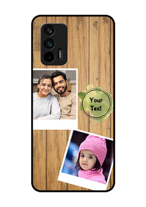 Realme GT 5G Custom Glass Phone Case - Wooden Texture Design