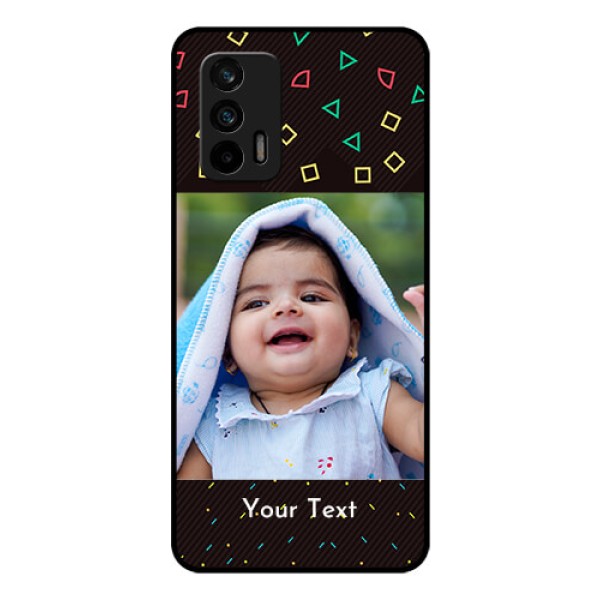 Realme GT 5G Custom Glass Phone Case - with confetti birthday design Realme GT 5G Custom Glass Phone Case - with confetti birthday design