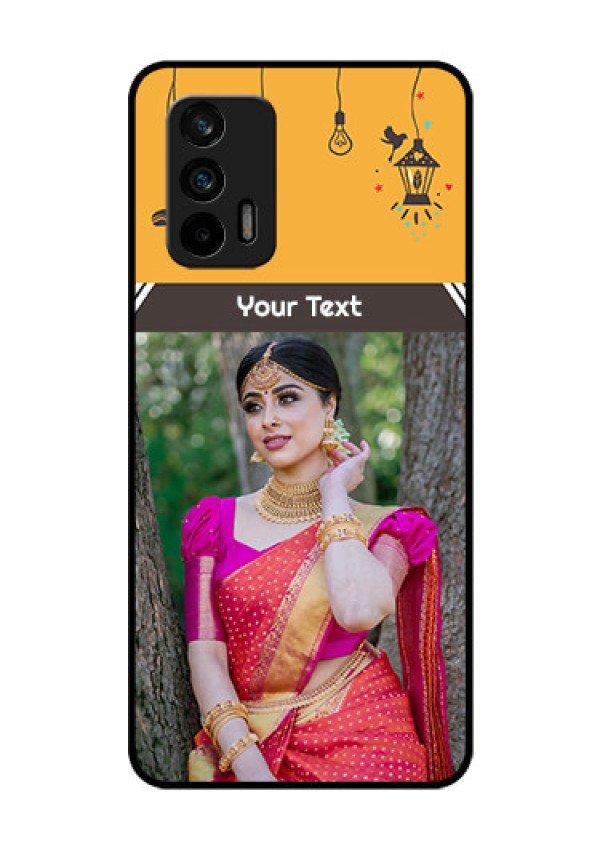 Realme GT 5G Custom Glass Mobile Case - with Family Picture and Icons 