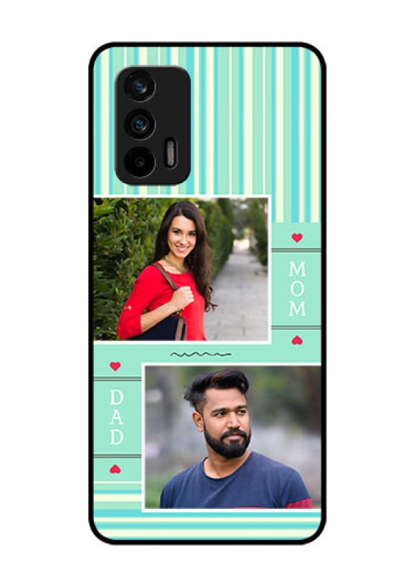 Realme GT 5G Custom Glass Phone Case - Mom & Dad Pic Design