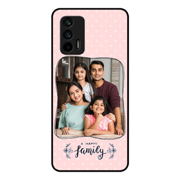 Realme GT 5G Custom Glass Phone Case - Family with Dots Design