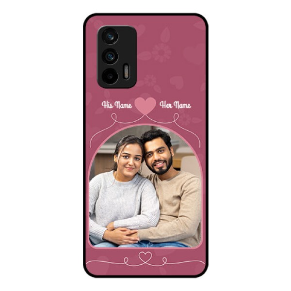 Realme GT 5G Photo Printing on Glass Case - Love Floral Design