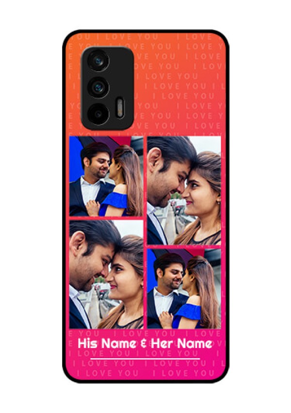 Realme GT 5G Custom Glass Phone Case - I Love You Pink Design