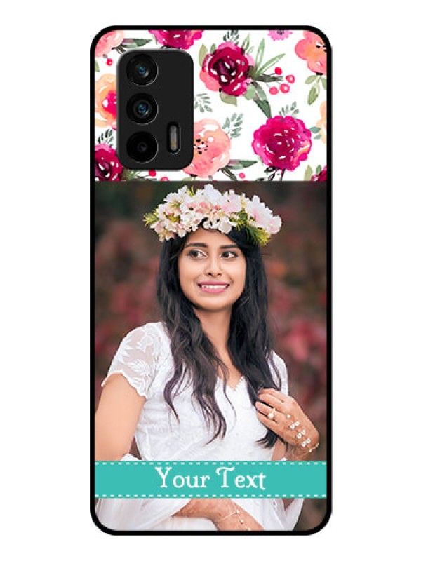 Custom Realme GT 5G Custom Glass Phone Case - Watercolor Floral Design