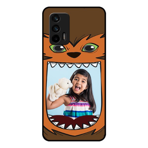 Realme GT 5G Photo Printing on Glass Case - Owl Monster Back Case Design Realme GT 5G Photo Printing on Glass Case - Owl Monster Back Case Design