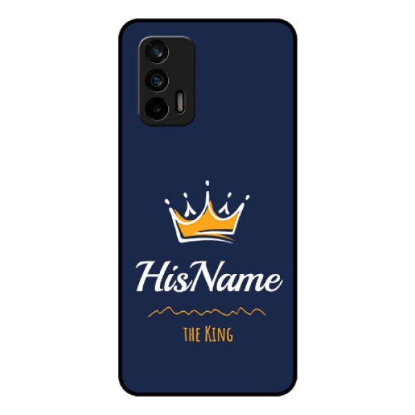 Realme GT 5G Glass Phone Case King with Name