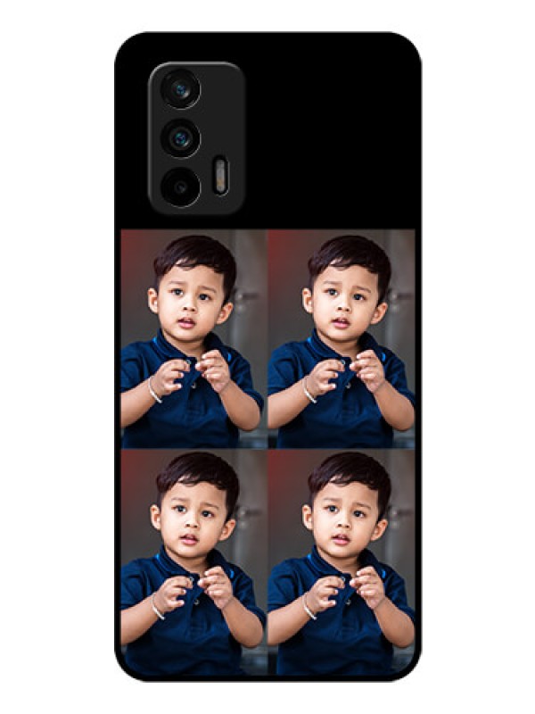 Custom Realme GT 5G 4 Image Holder on Glass Mobile Cover
