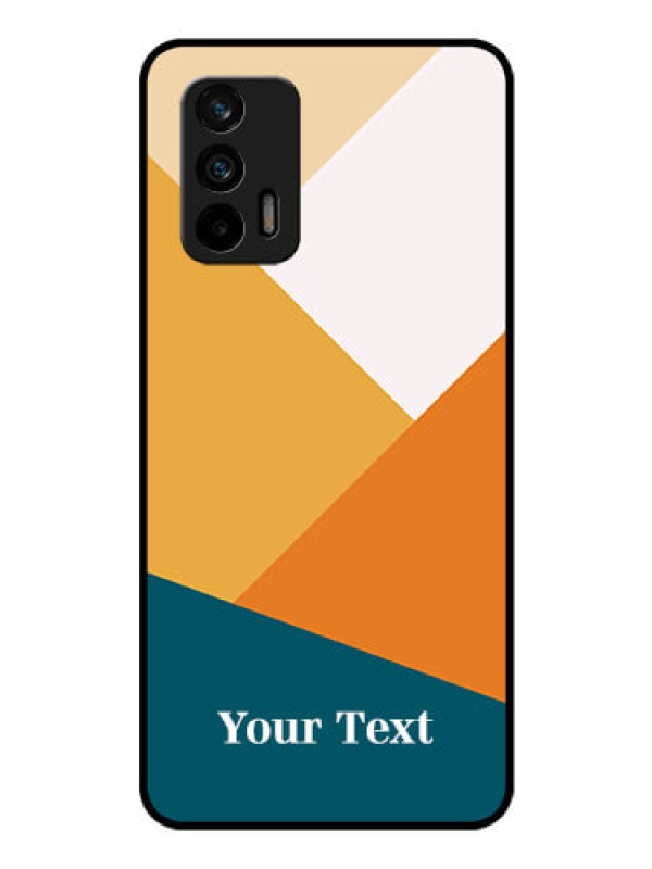 Custom Realme Gt 5G Personalized Glass Phone Case - Stacked Multi-colour Design
