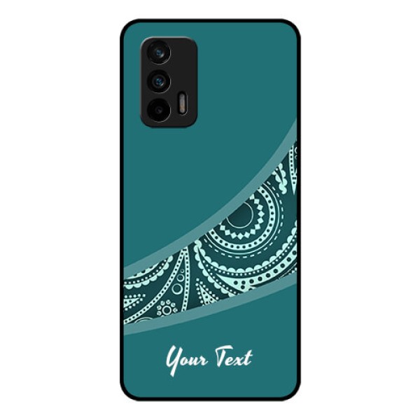 Realme Gt 5G Photo Printing on Glass Case - semi visible floral Design