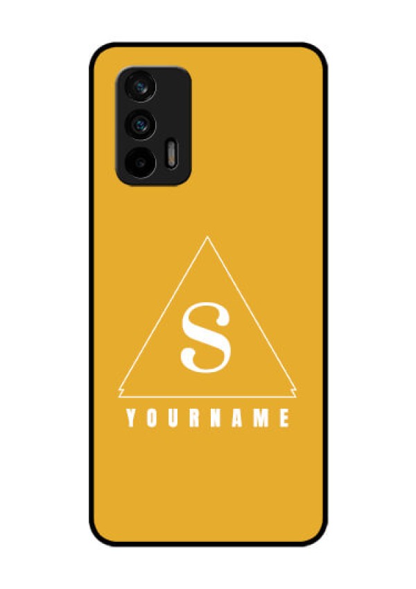 Realme Gt 5G Personalized Glass Phone Case - simple triangle Design