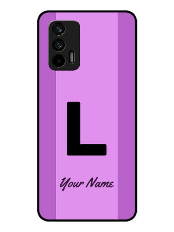 Custom Realme Gt 5G Custom Glass Phone Case - Tricolor custom text Design