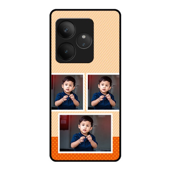 Realme GT 6 Custom Glass Phone CaseBulk Photos Upload Design