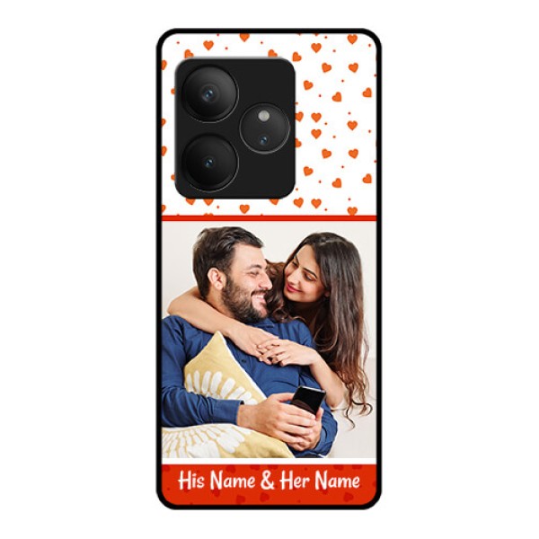 Realme GT 6 Custom Glass Phone CaseOrange Love Symbol Design