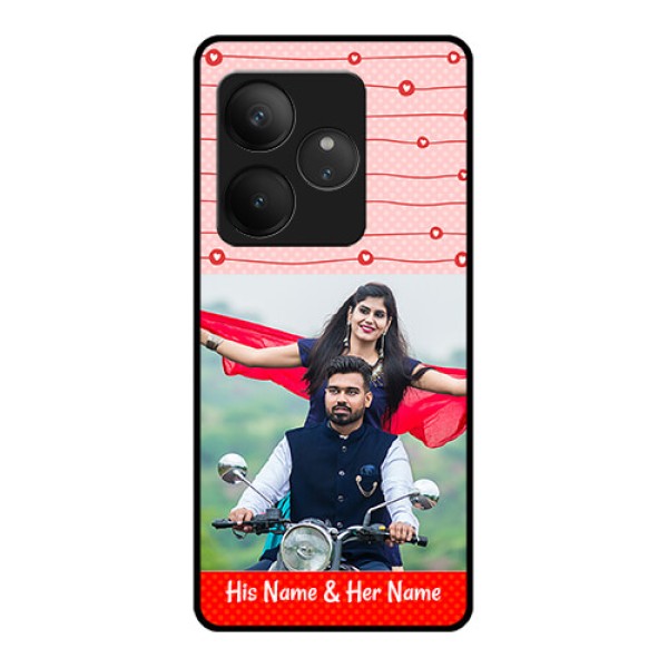 Realme GT 6 Custom Glass Phone CaseRed Pattern Case Design Realme GT 6 Custom Glass Phone CaseRed Pattern Case Design