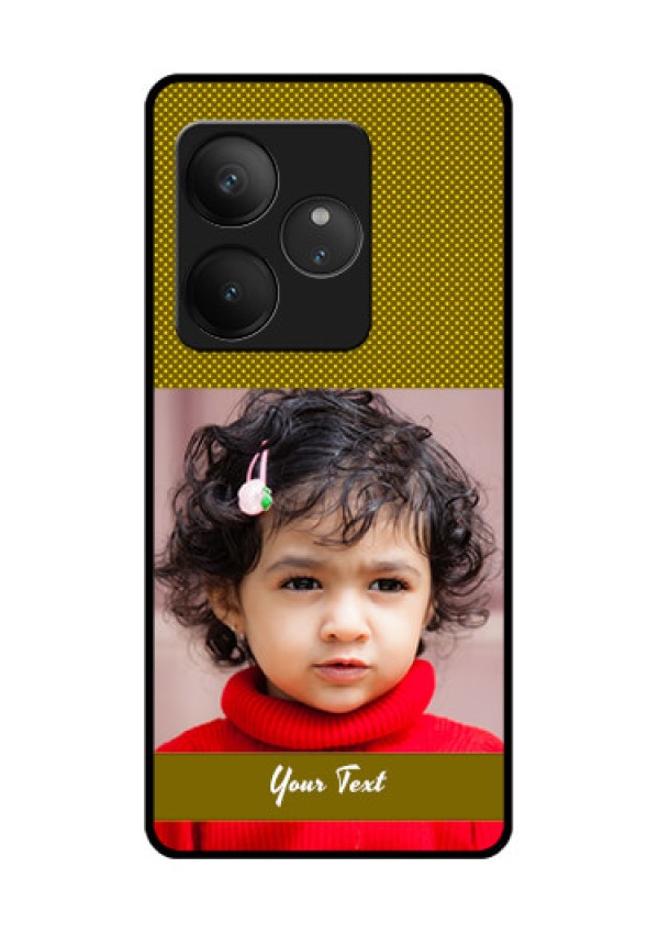 Realme GT 6 Custom Glass Phone CaseSimple Green Color Design