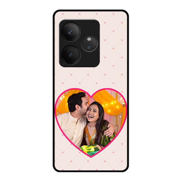 Realme GT 6 Custom Glass Phone CaseHeart Shape Design