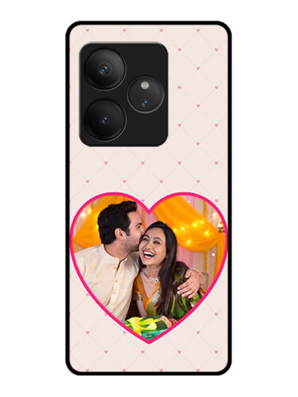 Custom Realme GT 6 Custom Glass Phone CaseHeart Shape Design