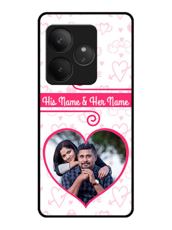 Custom Realme GT 6 Custom Glass Phone CaseHeart Shape Love Design