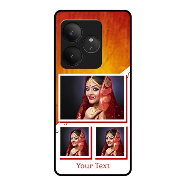 Realme GT 6 Custom Glass Phone CaseWedding Memories Design