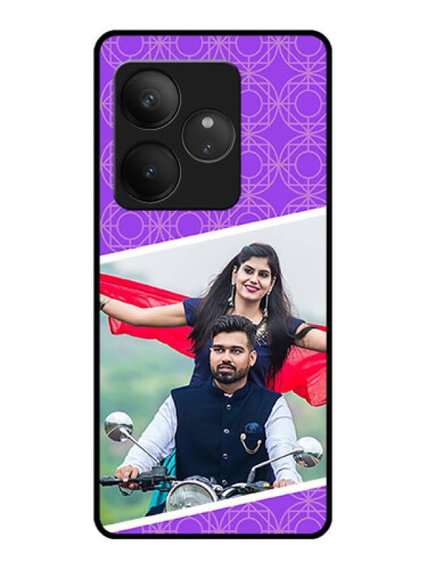 Custom Realme GT 6 Custom Glass Phone CaseViolet Color Pattern Design