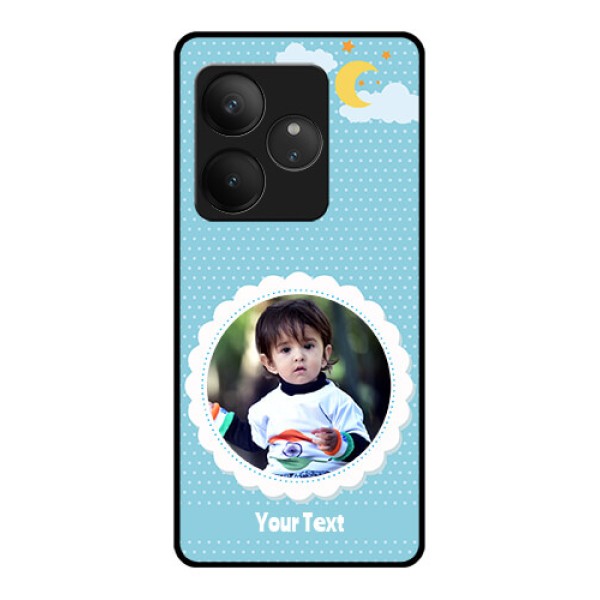 Realme GT 6 Custom Glass Phone CaseViolet Pattern Design