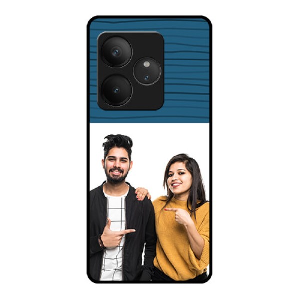Realme GT 6 Custom Glass Phone CaseBlue Pattern Cover Design Realme GT 6 Custom Glass Phone CaseBlue Pattern Cover Design