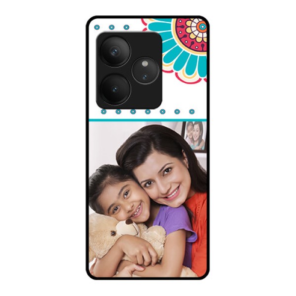 Realme GT 6 Custom Glass Phone CaseFlower Design