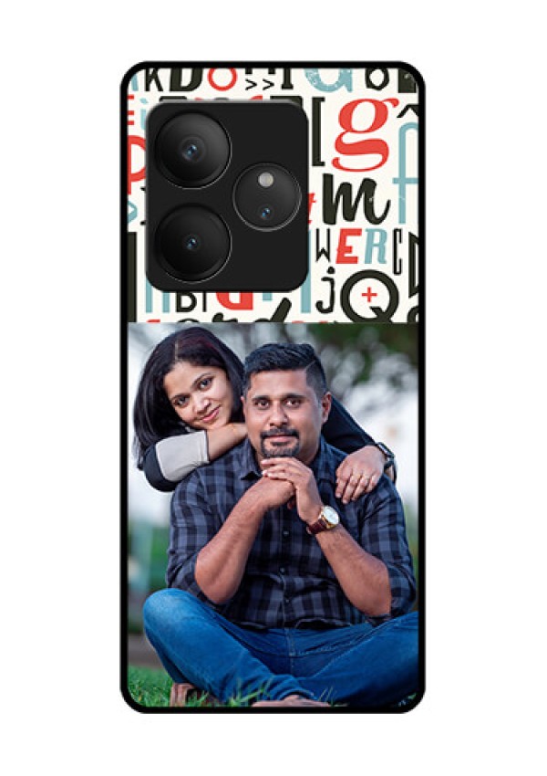 Realme GT 6 Custom Glass Phone CaseAlphabet Design