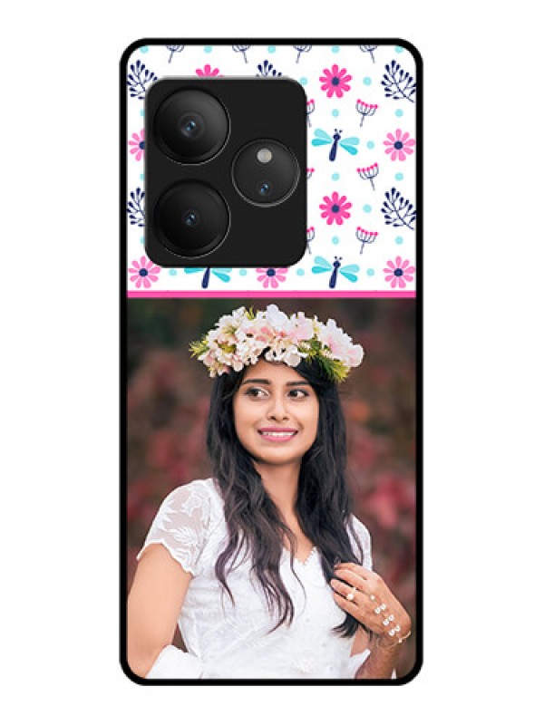 Custom Realme GT 6 Custom Glass Phone CaseColorful Flower Design