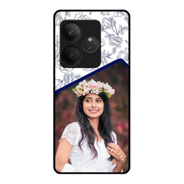 Realme GT 6 Custom Glass Phone CaseClassy Floral Design