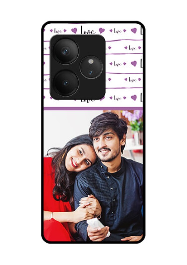 Realme GT 6 Custom Glass Phone CaseCouples Heart Design