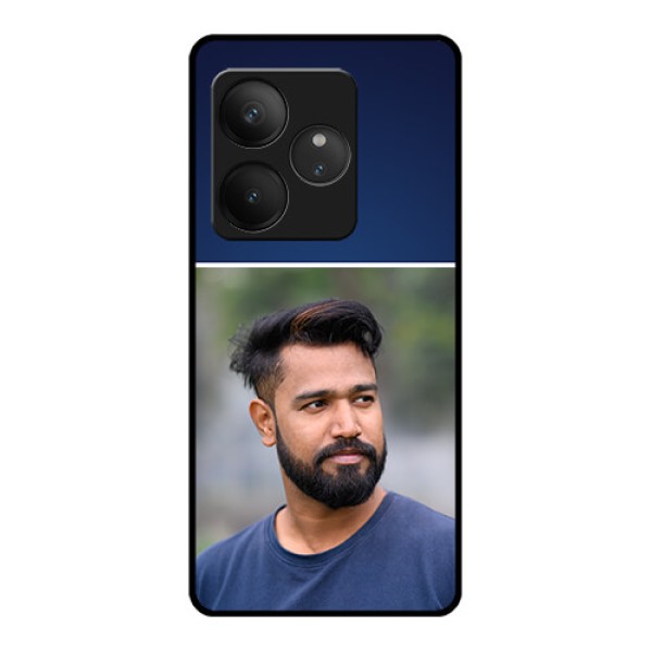 Realme GT 6 Custom Glass Phone CaseSimple Royal Blue Design Realme GT 6 Custom Glass Phone CaseSimple Royal Blue Design